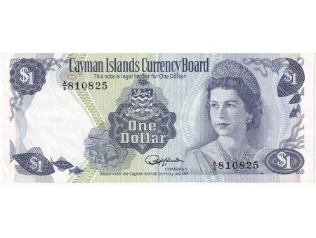 Cayman Islands Note 1974 1 Dollar, A 6 EF-AU For Discount