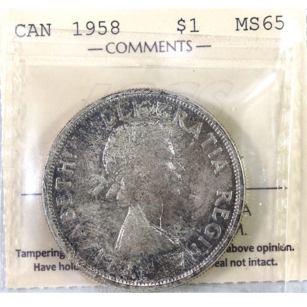 1958 Canada Dollar ICCS Certified MS-65 Online Hot Sale