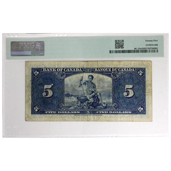 BC-23a 1937 Canada $5 Osborne-Towers, A C, PMG Certified VF-25 Online now