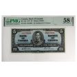 Pair of BC-23b 1937 Canada $5 Notes, Gordon-Towers, D C, PMG Certified AU-58 EPQ, 2Pcs For Sale