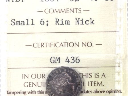 1864 Small 6 New Brunswick 5-cents ICCS Certified VF-30 (Rim Nick) Online