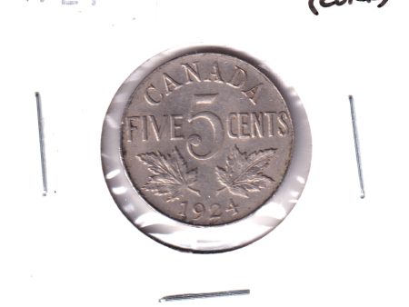 1924 Canada 5-cents AU-UNC (AU-55) Corrosion Supply