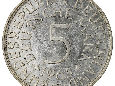 Germany 1965D 5 Marks Extra Fine (EF-40) Cheap