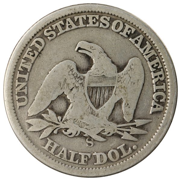 1864 S USA Half Dollar G-VG (G-6) $ Hot on Sale