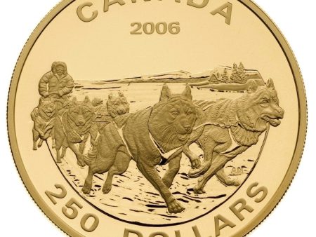 2006 Canada $250 Dog Sled Team 14K Gold Supply