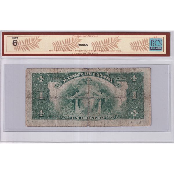 BC-2 1935 Canada $1 Osborne-Towers, French, BCS Certified G-6 (Holes, Tears) Online