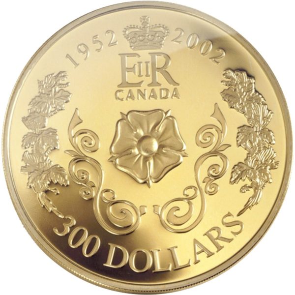 2002 Canada $300 14k Triple Cameo Portraits of Queen Elizabeth II Gold For Discount