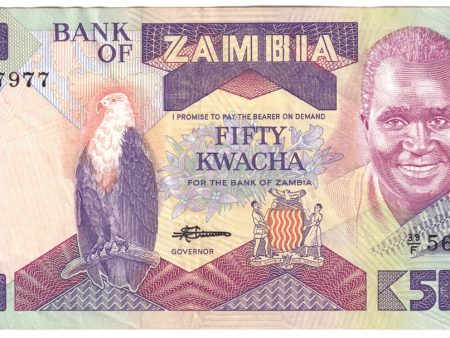 Zambia Note 1986-88 50 Kwacha, VF-EF Online Hot Sale