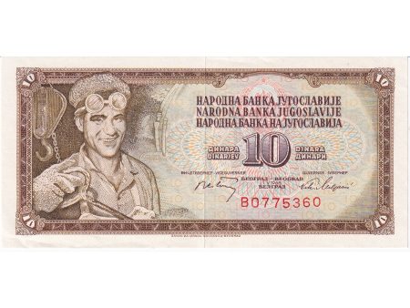 Yugoslavia Note 1968 10 Dinara, Without Thread, EF-AU Online now