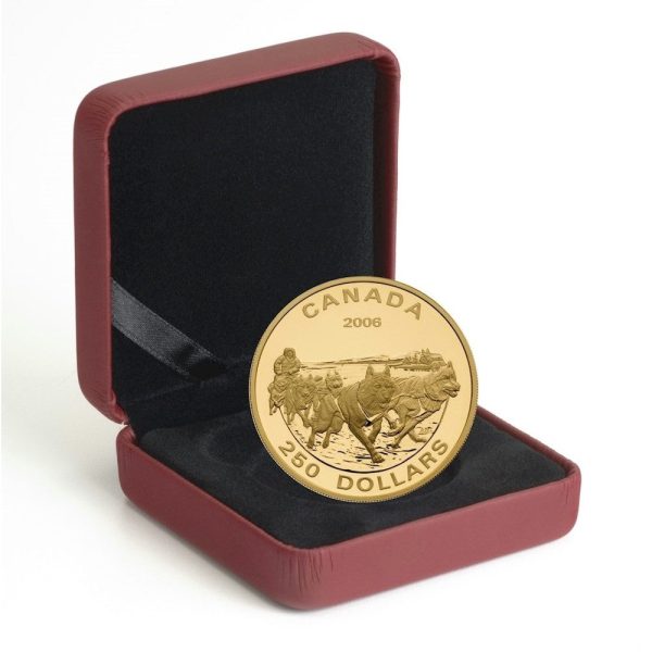 2006 Canada $250 Dog Sled Team 14K Gold Supply