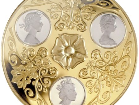 2002 Canada $300 14k Triple Cameo Portraits of Queen Elizabeth II Gold For Discount