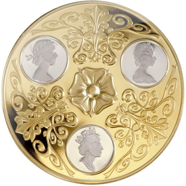 2002 Canada $300 14k Triple Cameo Portraits of Queen Elizabeth II Gold For Discount