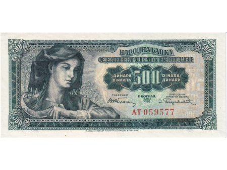 Yugoslavia Note 1955 500 Dinara, AU Online