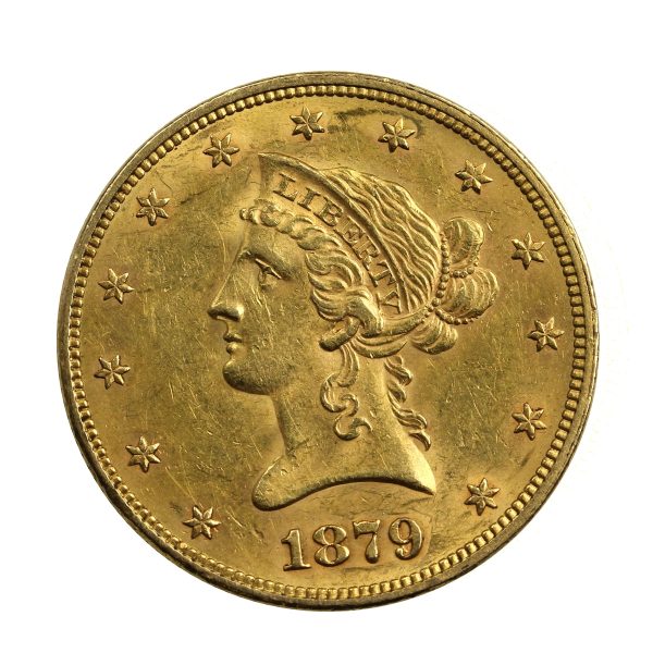 1879 USA $10 Gold Eagle AU-UNC (AU-55) Sale