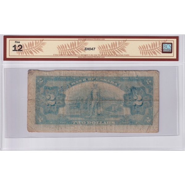 BC-3 1935 Canada $2 Osborne-Towers, English, BCS Certified F-12 (Major Tear, Soiling) Cheap