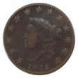 1821 USA Cent VG-F (VG-10) $ on Sale