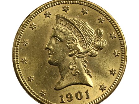 1901 USA $10 Gold Eagle UNC+ (MS-62) For Discount