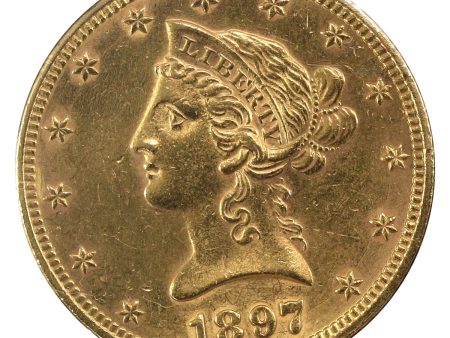 1897 USA $10 Gold Eagle Almost Uncirculated (AU-50) Cheap