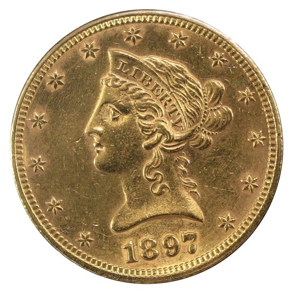 1897 USA $10 Gold Eagle Almost Uncirculated (AU-50) Cheap